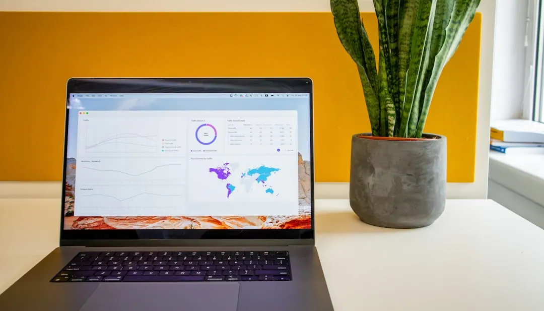 Analytics dashboard with SEO and performance indicators