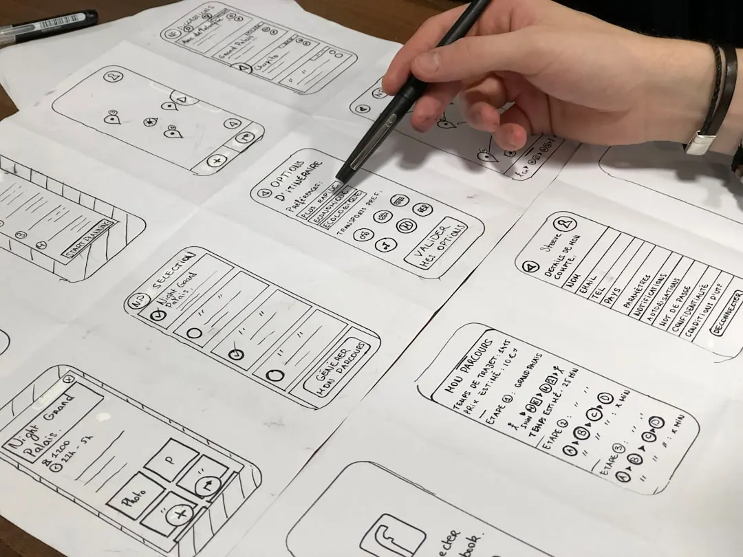 Page planning sketches aligning search and conversion priorities